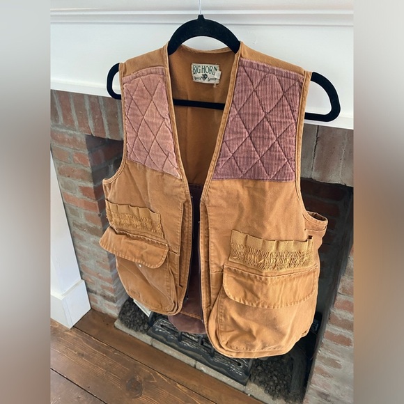 Mens Vintage Big Horn Black Sheep Hunting Vest Large Brown Shooting Duck Hunting - Picture 4 of 9